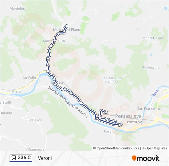 336 C Bus Line Map