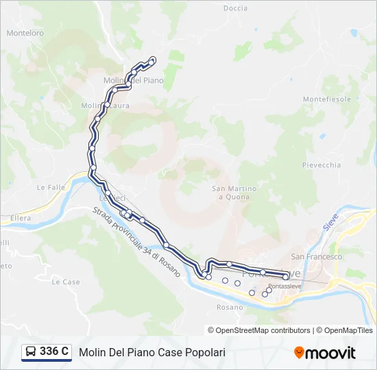336 C Bus Line Map