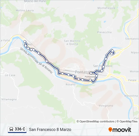 336 C Bus Line Map