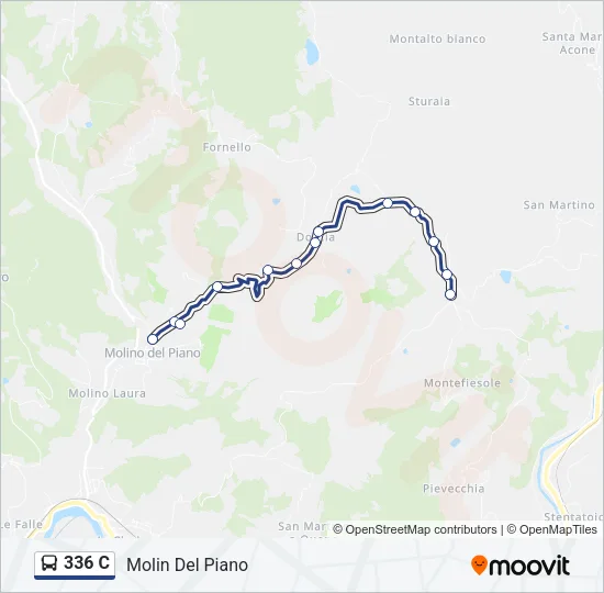 336 C Bus Line Map