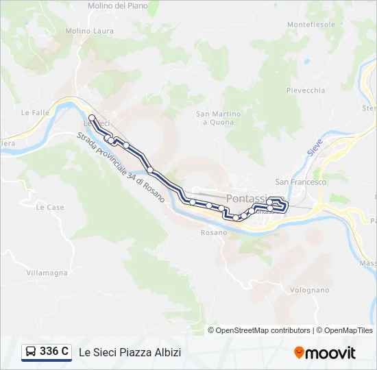 336 C Bus Line Map