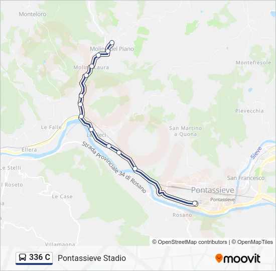 336 C Bus Line Map