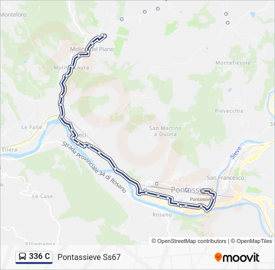 336 C Bus Line Map
