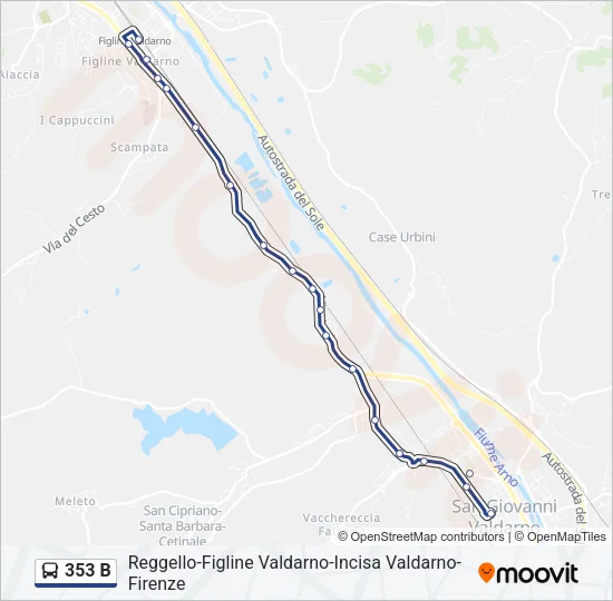 353 B Bus Line Map