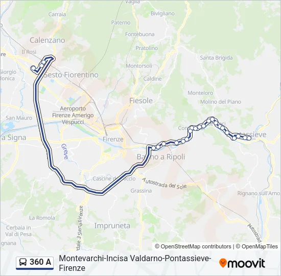 Percorso linea  360 A