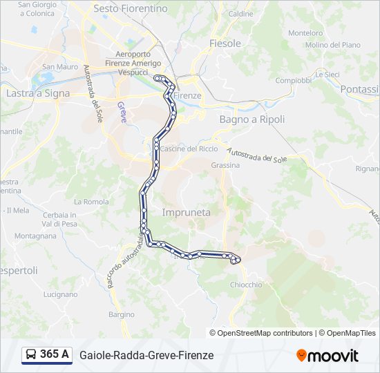 Linea 365 a orari fermate e mappe 365 A Paisiello Aggiornato