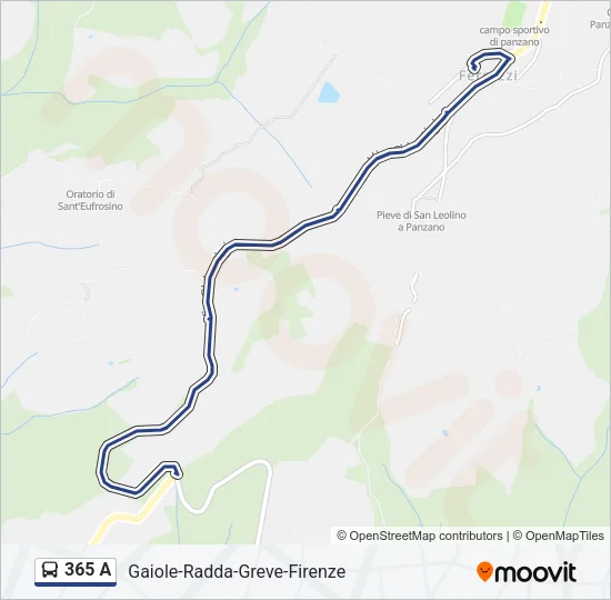365 A Bus Line Map