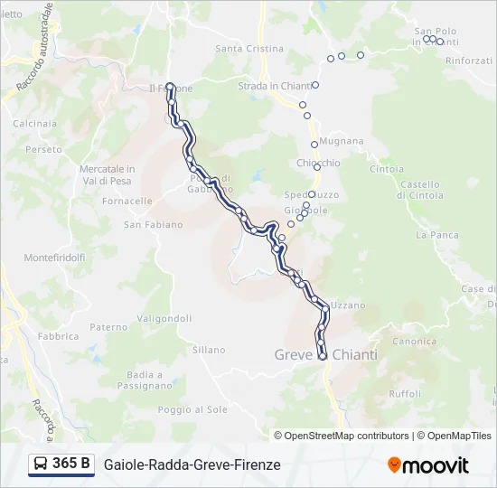 365 B Bus Line Map