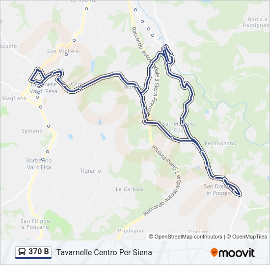 370 B Bus Line Map