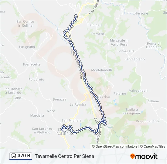 Percorso linea bus 370 B
