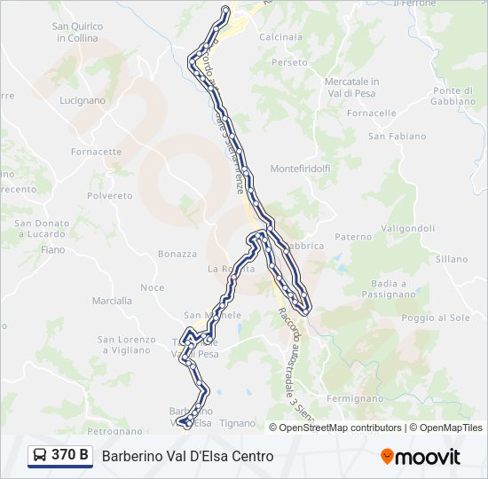 370 B Bus Line Map