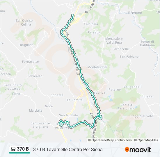 Percorso linea bus 370 B