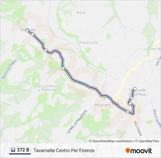 372 B Bus Line Map