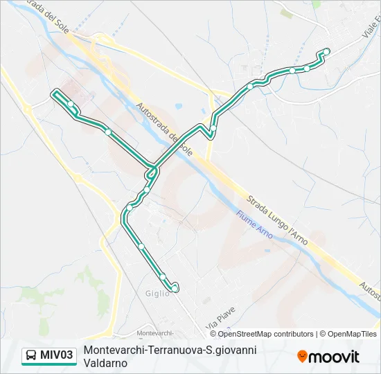 MIV03 Bus Line Map