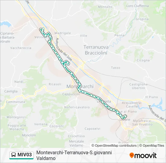 MIV03 Bus Line Map