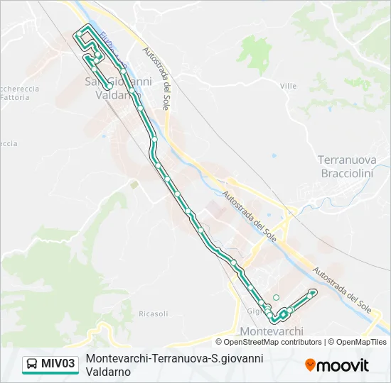 MIV03 Bus Line Map