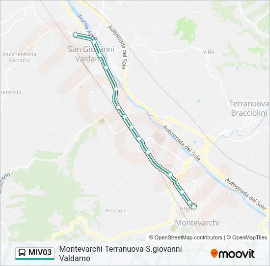 MIV03 Bus Line Map