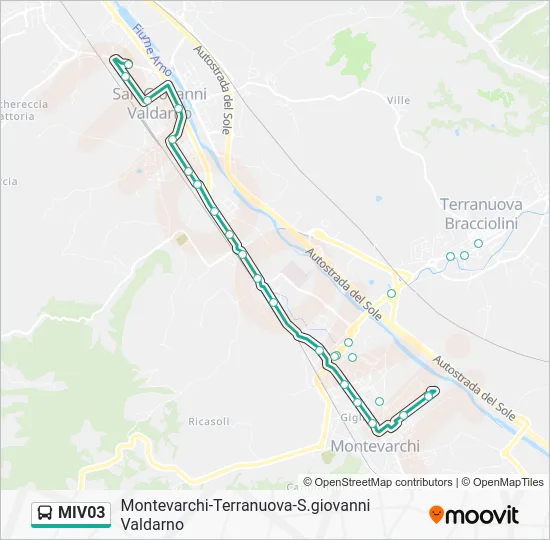 MIV03 Bus Line Map