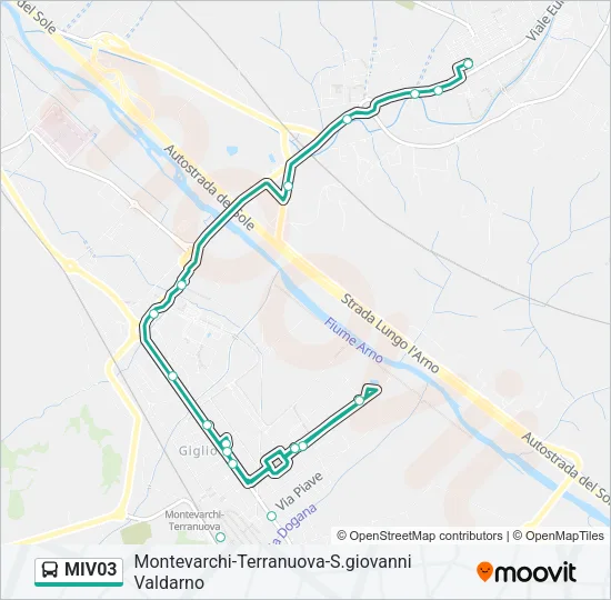 MIV03 Bus Line Map