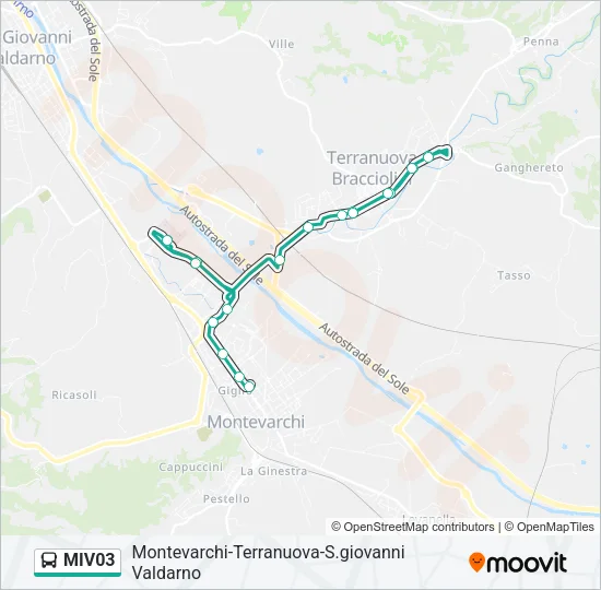 MIV03 Bus Line Map