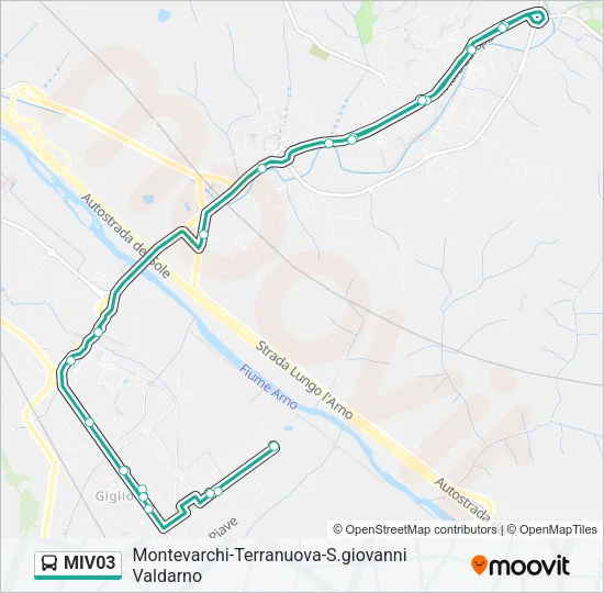 MIV03 Bus Line Map