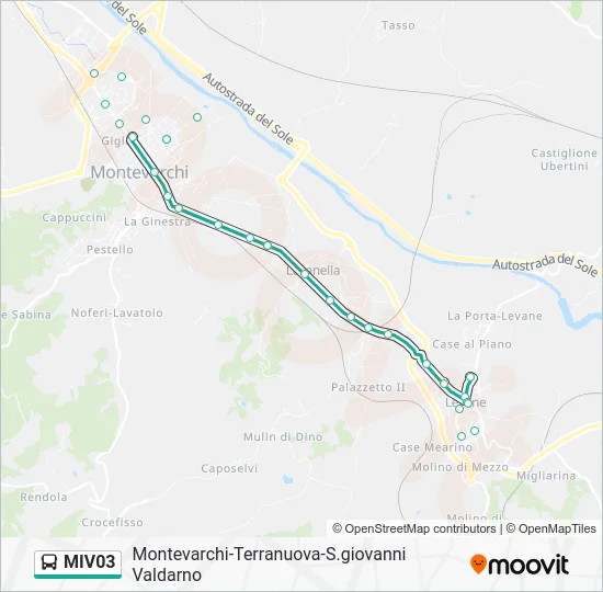MIV03 Bus Line Map