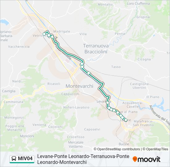 MIV04 bus Line Map