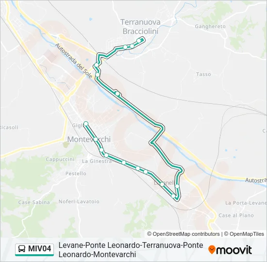 MIV04 Bus Line Map