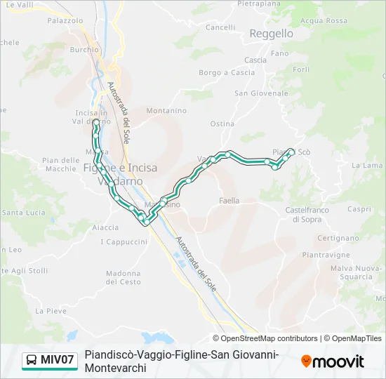 MIV07 Bus Line Map