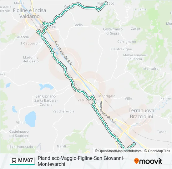 MIV07 Bus Line Map