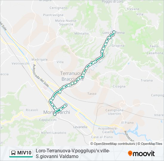 MIV10 bus Line Map