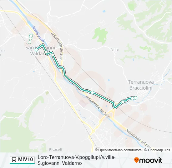 MIV10 Bus Line Map