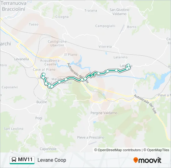MIV11 Bus Line Map