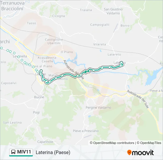 MIV11 Bus Line Map