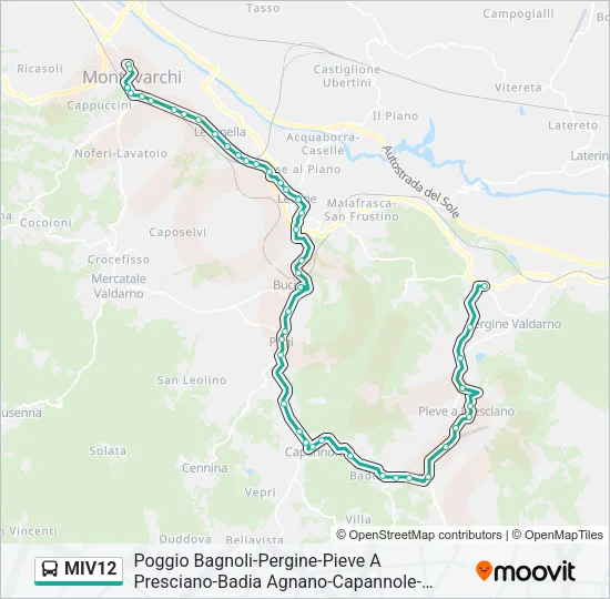 MIV12 Bus Line Map