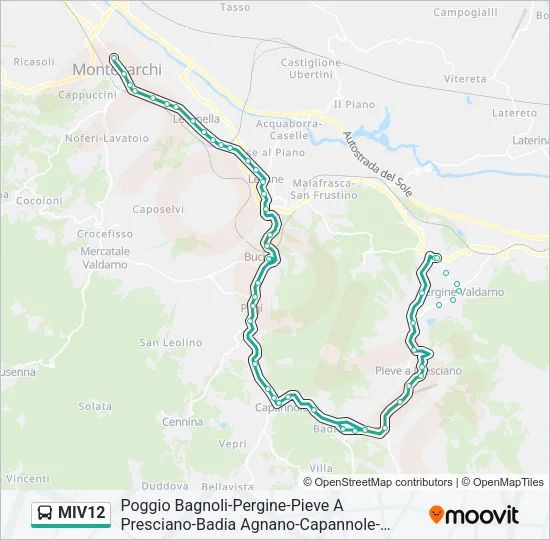 MIV12 Bus Line Map