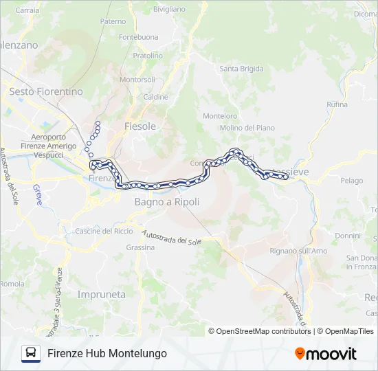 345BIS A Bus Line Map
