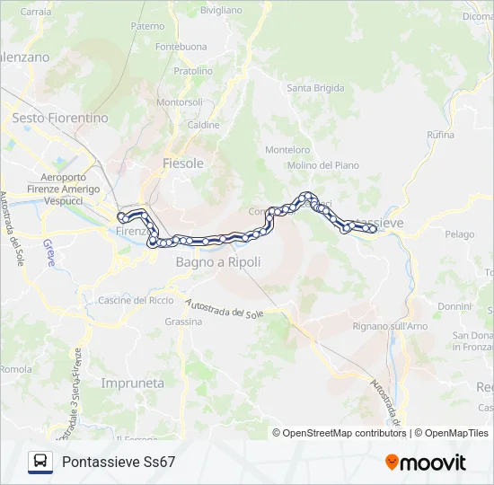 345BIS A Bus Line Map
