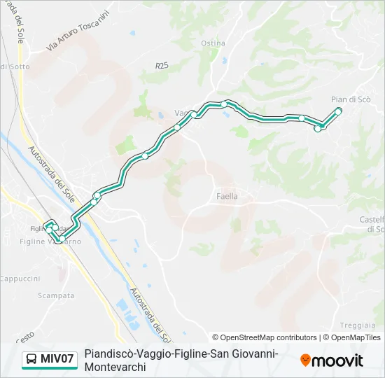 Percorso linea  MIV07