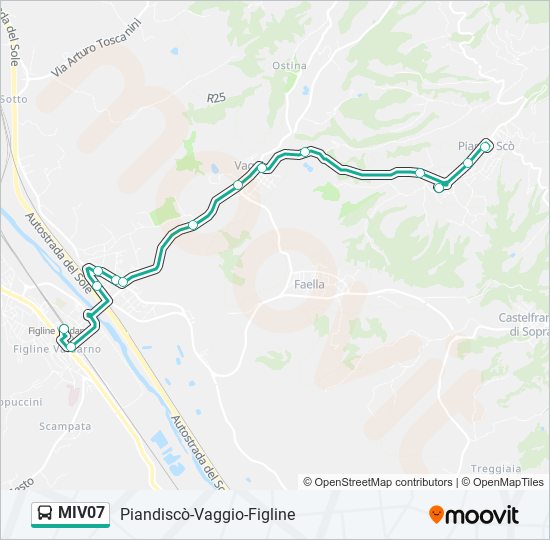 Percorso linea  MIV07