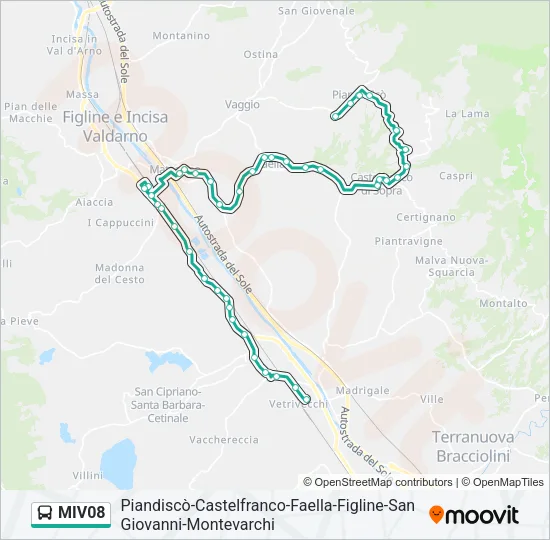MIV08 Bus Line Map