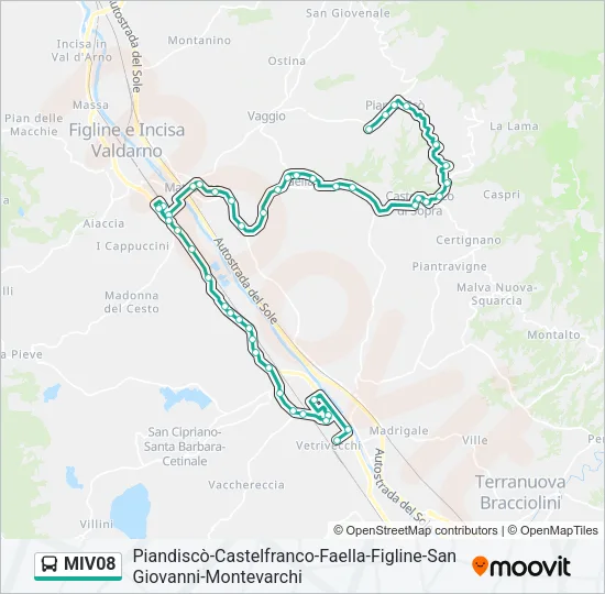 MIV08 Bus Line Map