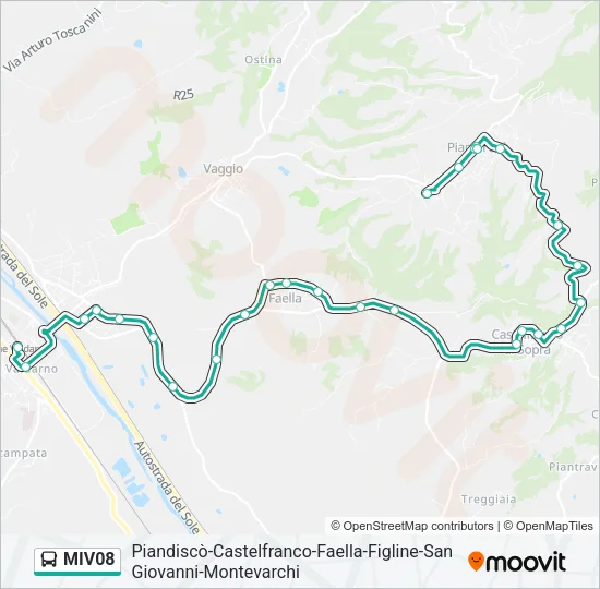MIV08 Bus Line Map