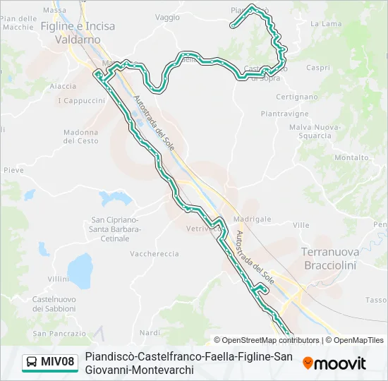 MIV08 Bus Line Map