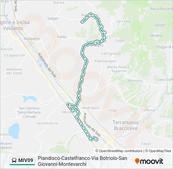 MIV09 Bus Line Map