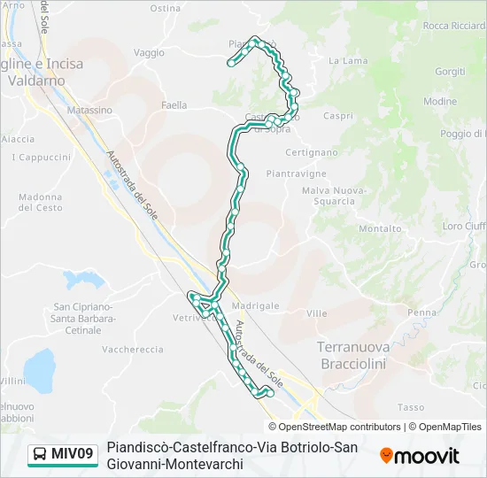 MIV09 Bus Line Map