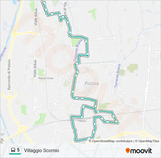 5 Bus Line Map