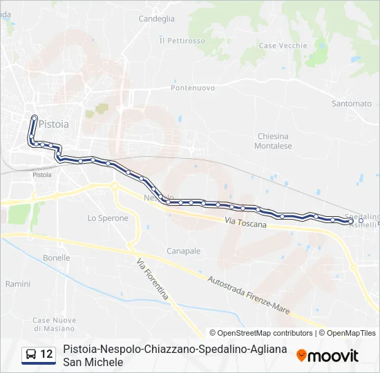 12 Bus Line Map