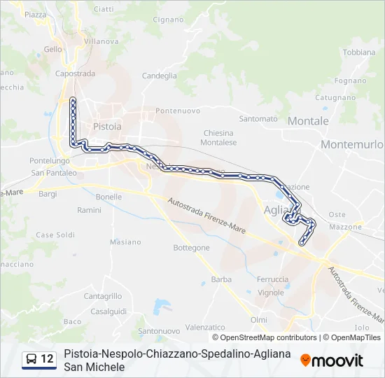 12 Bus Line Map