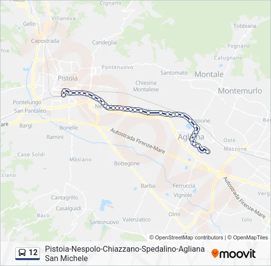 12 Bus Line Map